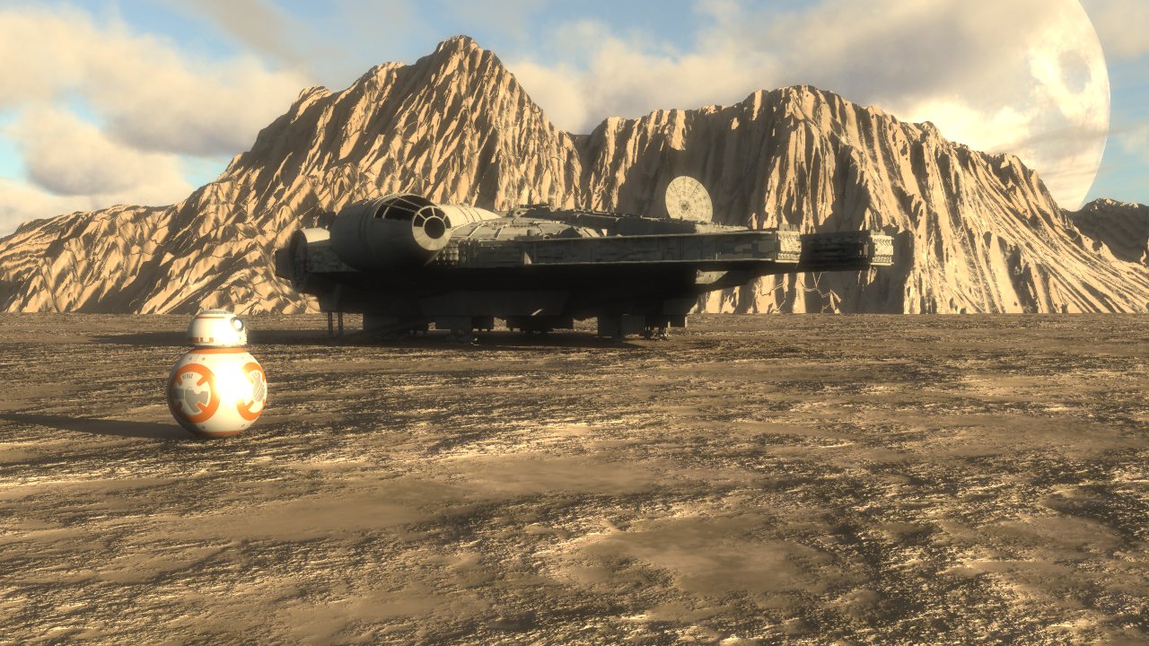 Star Wars Falcon Test mit BB8.jpg